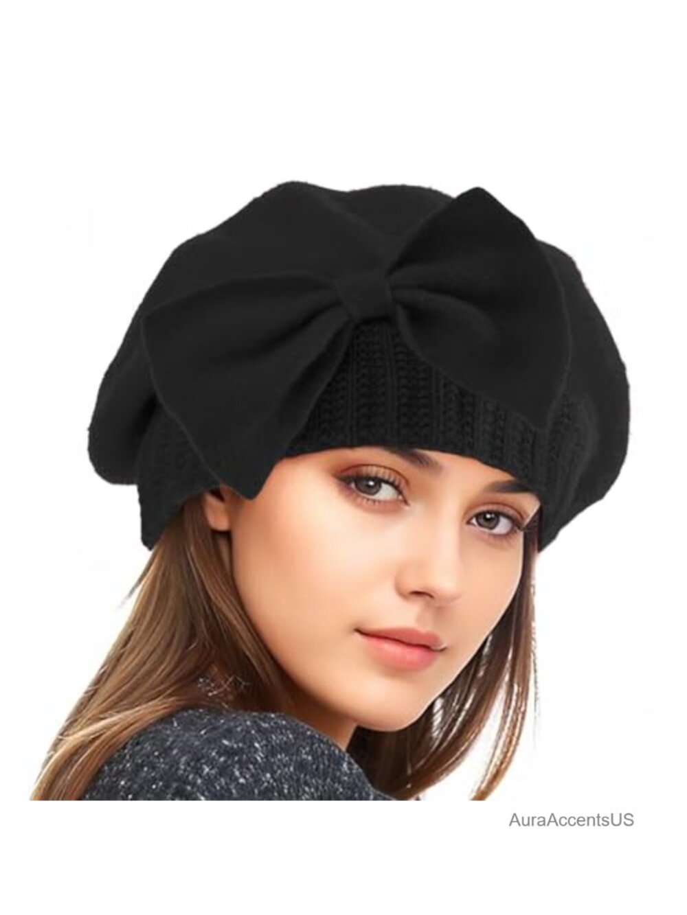 Chic Wool Beret Hat for Women Vintage French Fashion Winter Warm